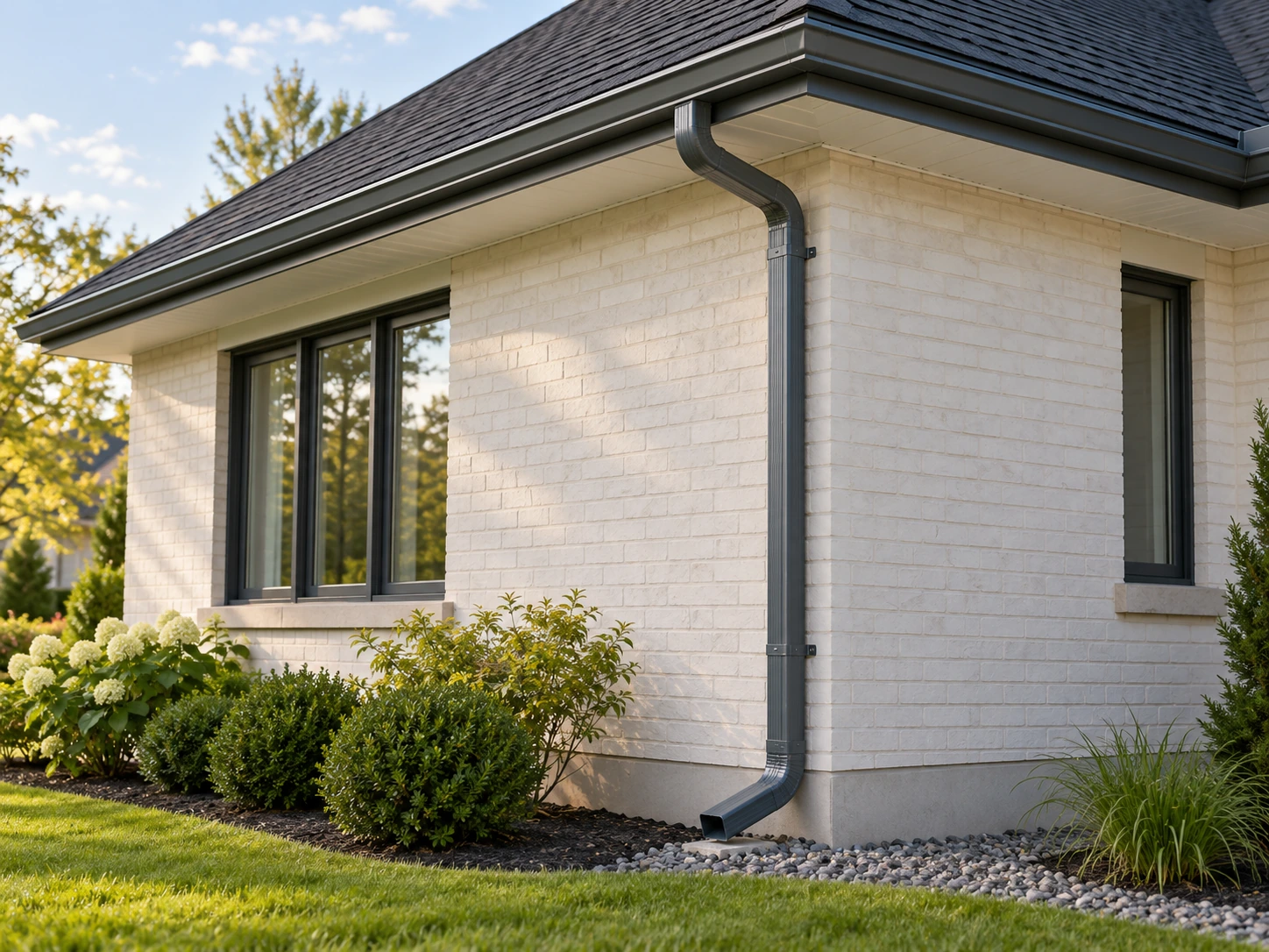 Eavestrough and downspout